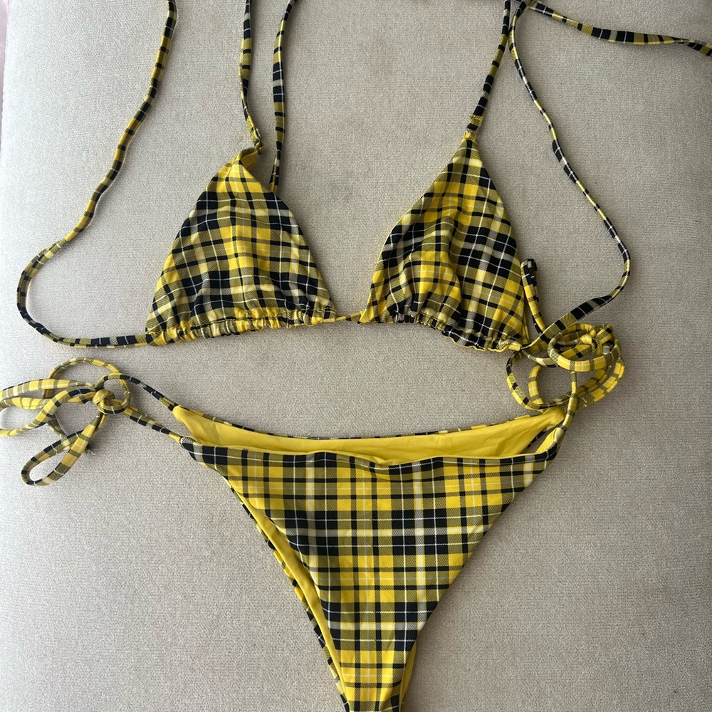 Frankie’s Bikini in Yellow Plaid